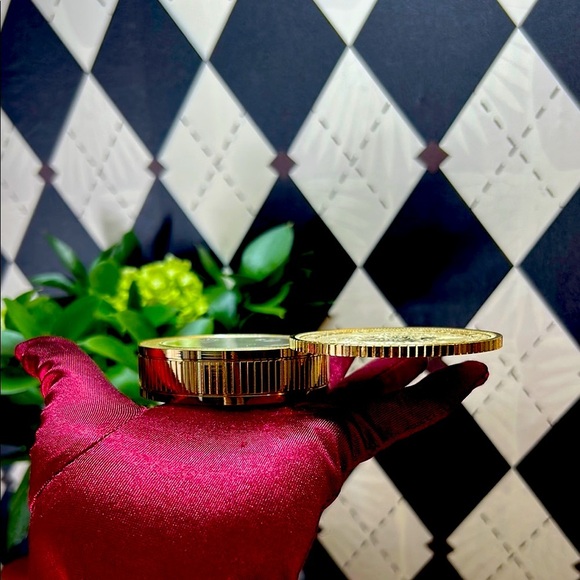 Collectible Coin Clock Presidential Seal Gold Quartz Seiko Alarm Vintage Luxury - Picture 15 of 16